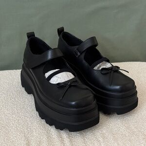 Koi Black Platform Mary Jane Shoes